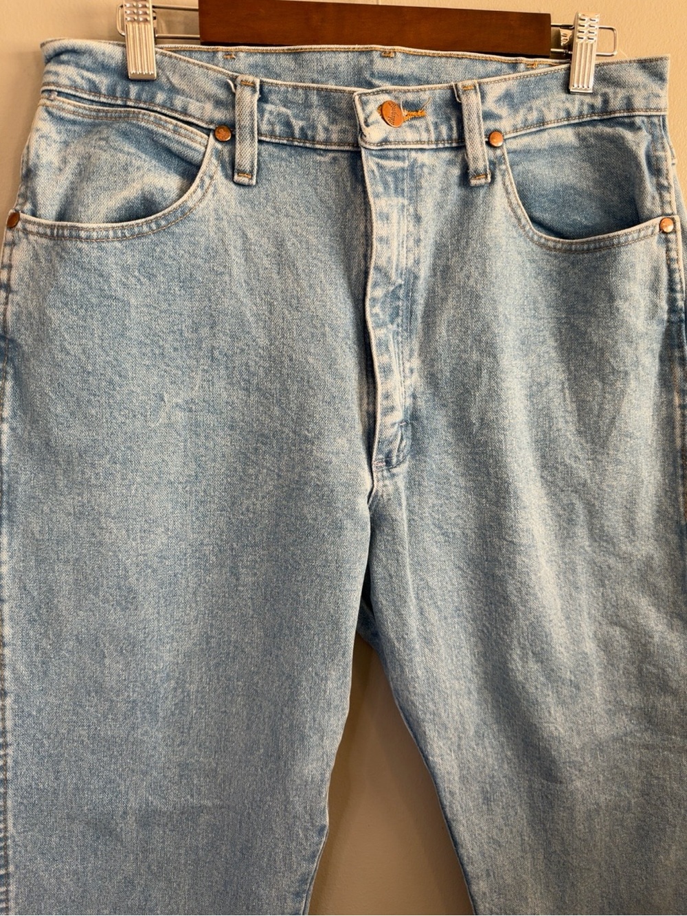 Wrangler Cowboy Cut Slim Fit Jeans 11x34 Antique Wash High Rise Western - Picture 6 of 7
